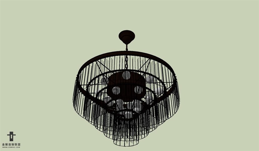 SketchUp草图大师现代简约风格吊灯天花灯SU模型下载Ceiling Light 117SKP模型