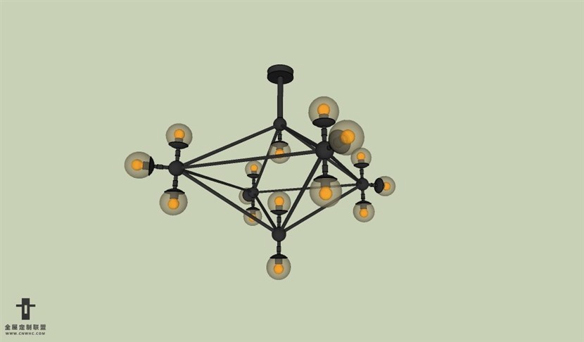 SketchUp草图大师北欧约风格吊灯天花灯SU模型下载Ceiling Light 131SKP模型