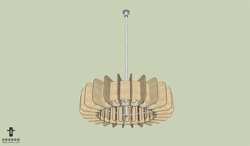 SketchUp草图大师北欧风格吊灯天花灯SU模型下载Ceiling Light 132SKP模型