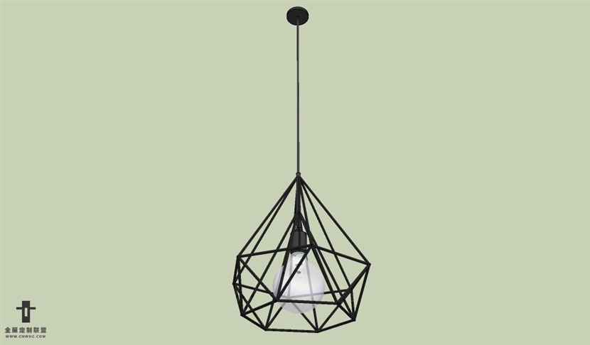 SketchUp草图大师现代简约风格吊灯天花灯SU模型下载Ceiling Light 149SKP模型