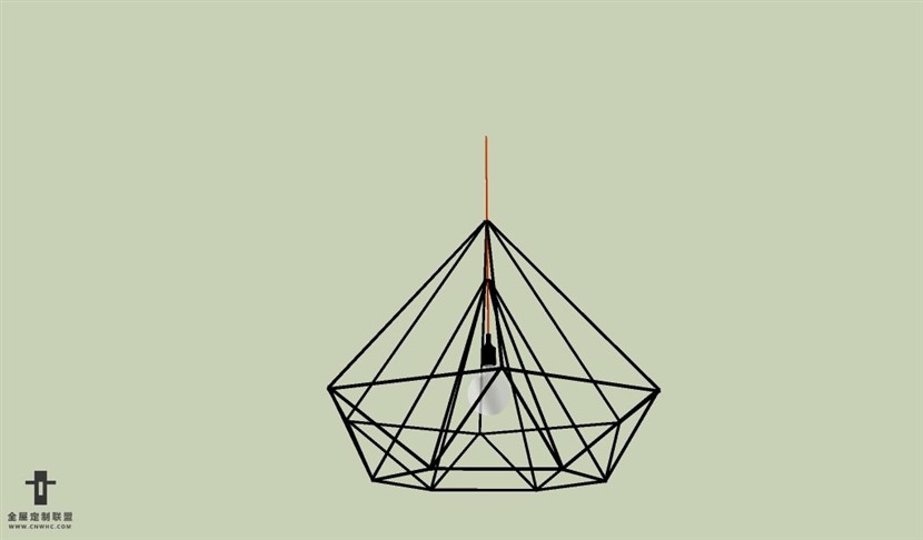 SketchUp草图大师现代简约风格吊灯天花灯SU模型下载Ceiling Light 150SKP模型