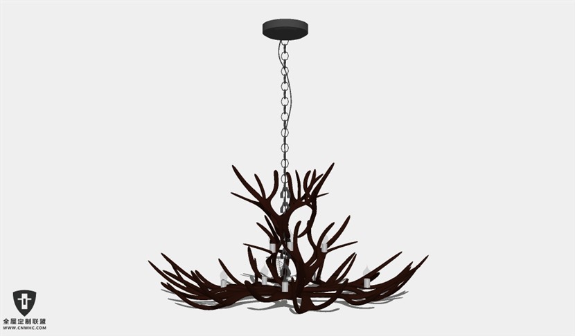 SketchUp草图大师天花灯吊灯SU模型下载Ceiling Light-255SKP模型