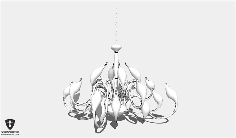 SketchUp草图大师天花灯吊灯SU模型下载Ceiling Light-258SKP模型