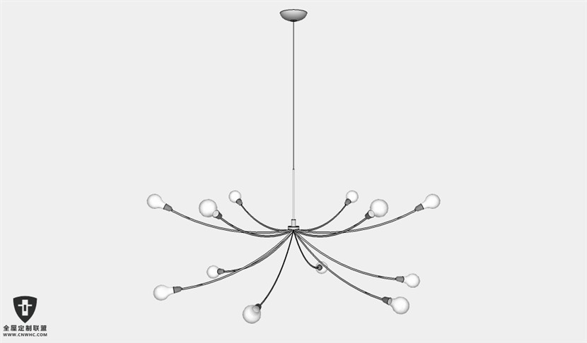 SketchUp草图大师天花灯吊灯SU模型下载Ceiling Light-277SKP模型