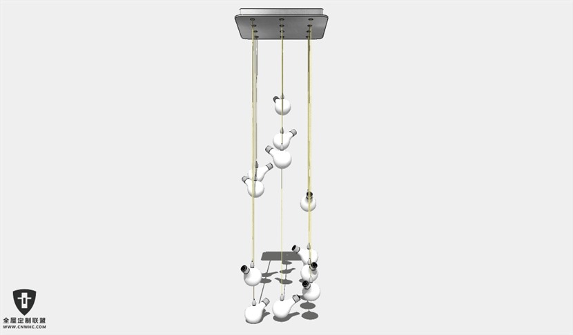 SketchUp草图大师天花灯吊灯SU模型下载Ceiling Light-318SKP模型