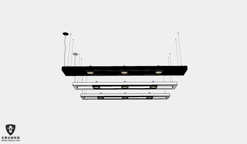 SketchUp草图大师天花灯吊灯SU模型下载Ceiling Light-355SKP模型