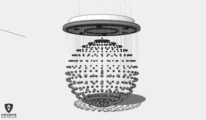 SketchUp草图大师天花灯吊灯SU模型下载Ceiling Light-369SKP模型