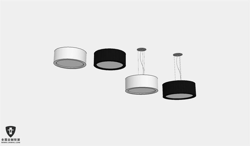 SketchUp草图大师天花灯吊灯SU模型下载Ceiling Light-380SKP模型