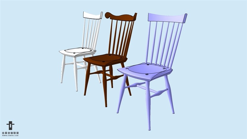 SketchUp精品无扶手椅子模型草图大师椅子模型下载-Chair-021SKP模型