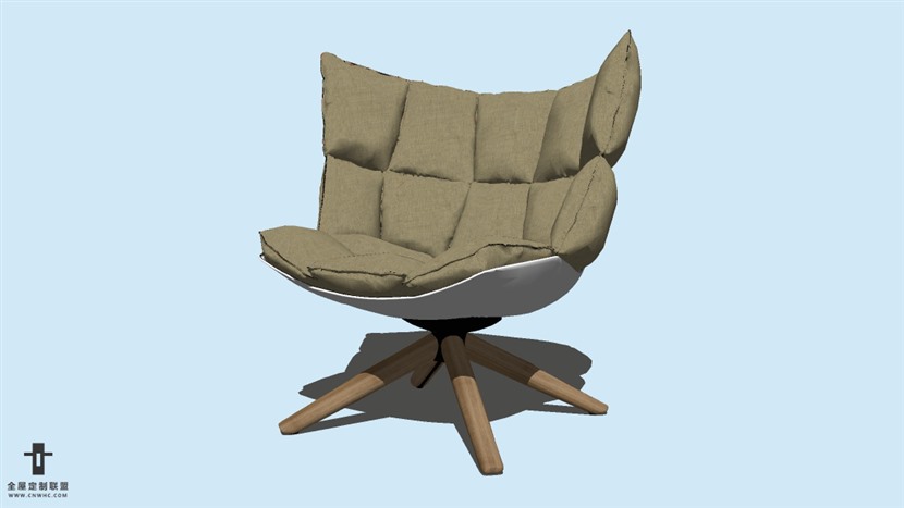 SketchUp精品无扶手椅子模型草图大师椅子模型下载-Chair-035SKP模型