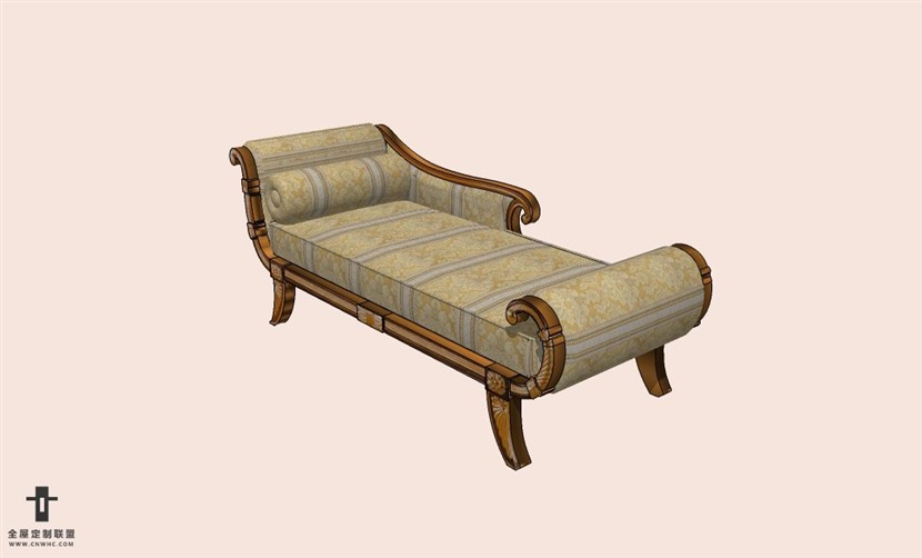 SketchUp草图大师贵妃沙发SU模型下载-Sofa-003SKP模型