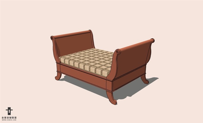 SketchUp草图大师贵妃沙发SU模型下载-Sofa-011SKP模型