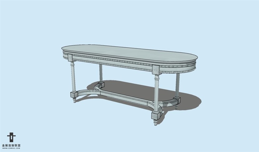 SketchUp草图大师饰品桌子SU模型Console-024SKP模型