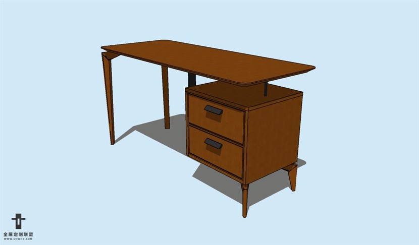 SketchUp草图大师书桌SU模型下载Desk-002SKP模型