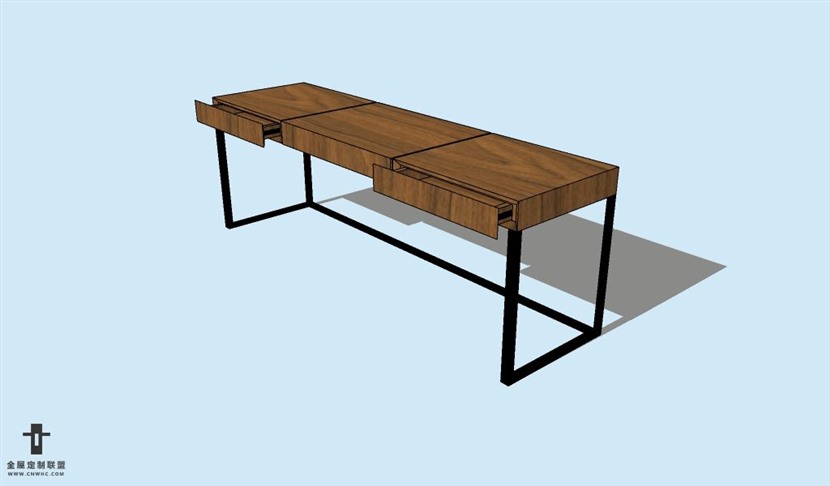 SketchUp草图大师书桌SU模型下载Desk-004SKP模型