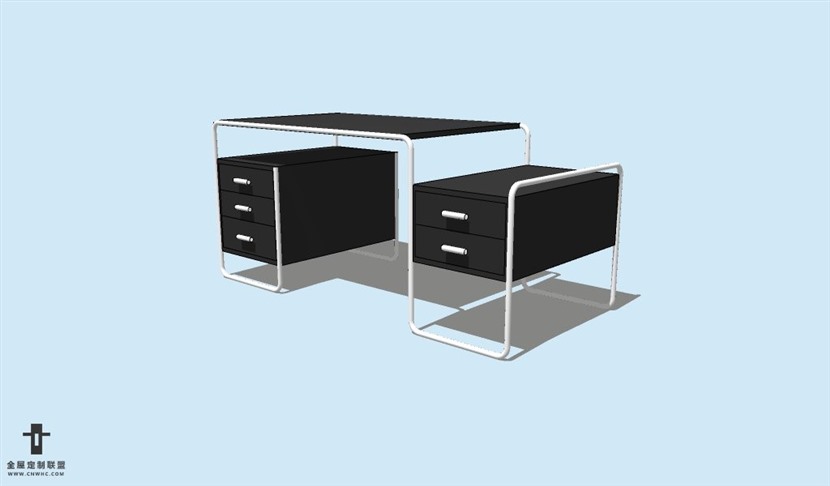 SketchUp草图大师书桌SU模型下载Desk-005SKP模型