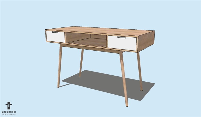 SketchUp草图大师书桌SU模型下载Desk-018SKP模型