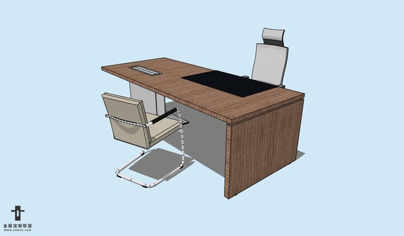 SketchUp草图大师书桌SU模型下载Desk-022SKP模型