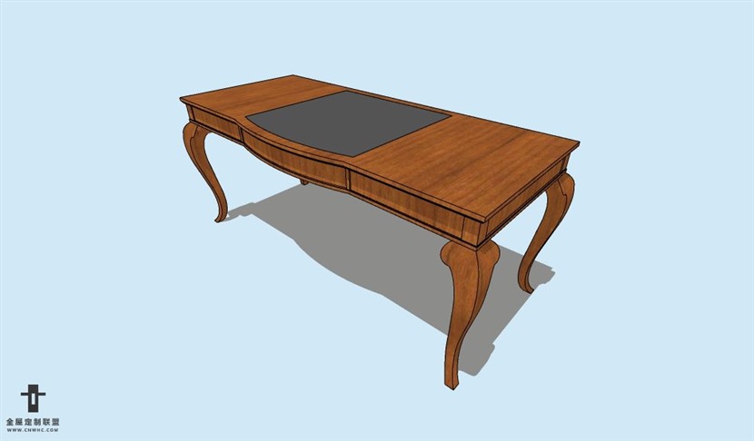 SketchUp草图大师书桌SU模型下载Desk-028SKP模型