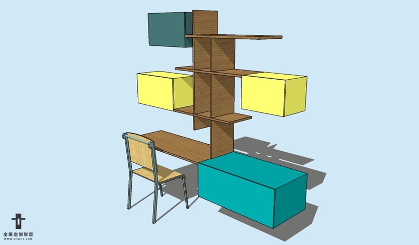 SketchUp草图大师书桌SU模型下载Desk-031SKP模型