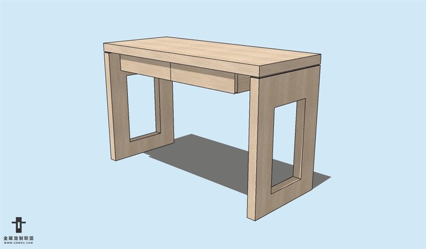 SketchUp草图大师书桌SU模型Desk-036SKP模型