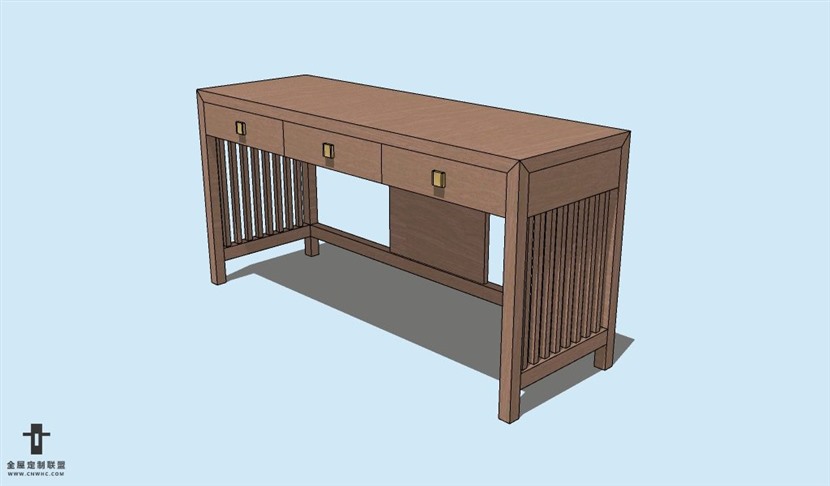 SketchUp草图大师书桌SU模型下载Desk-040SKP模型