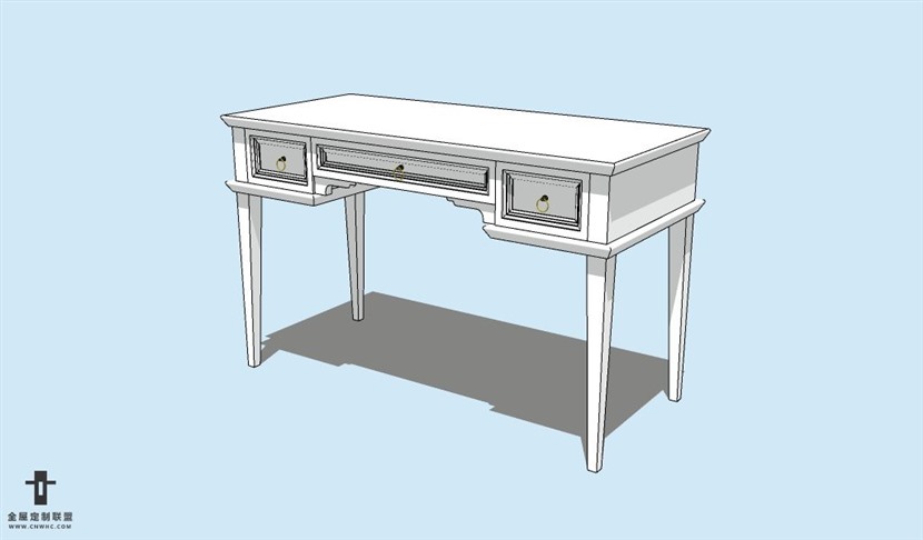 SketchUp草图大师欧式书桌SU模型下载Desk-044SKP模型