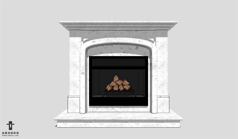 SketchUp草图大师欧式壁炉SU模型下载Fireplace-002SKP模型