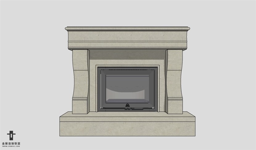 SketchUp草图大师欧式壁炉SU模型下载Fireplace-009SKP模型