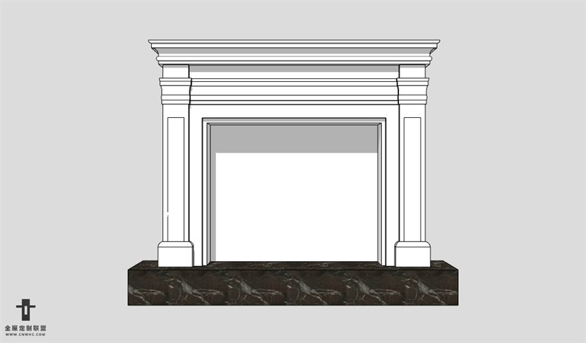 SketchUp草图大师欧式壁炉SU模型Fireplace-013SKP模型