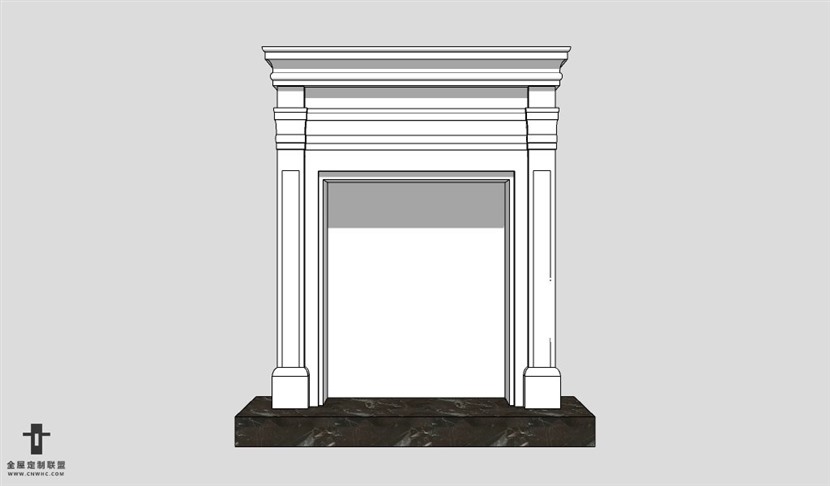 SketchUp草图大师欧式壁炉SU模型Fireplace-014SKP模型