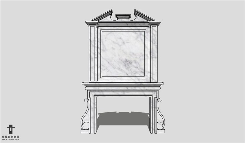 SketchUp草图大师欧式壁炉SU模型下载Fireplace-017SKP模型