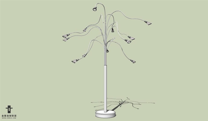 SketchUp草图大师落地灯SU模型下载Floor light-018SKP模型