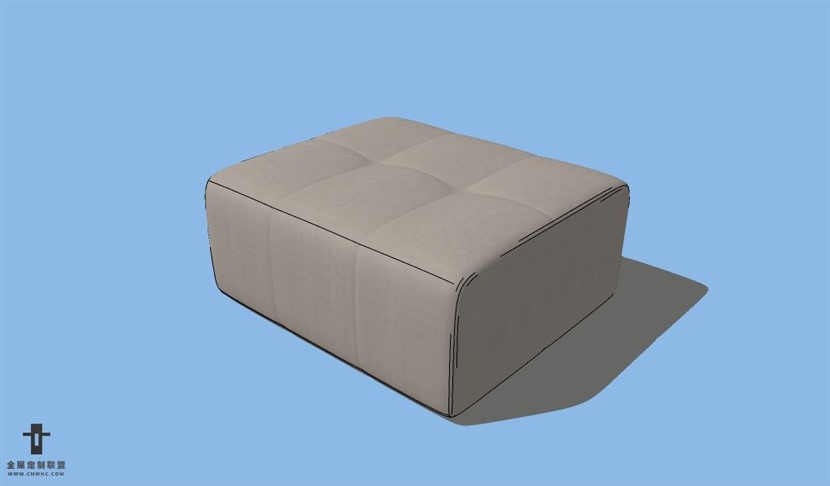 SketchUp草图大师家具脚蹬SU模型下载Footstool-007SKP模型