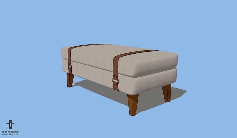 SketchUp草图大师家具脚蹬SU模型下载Footstool-008SKP模型