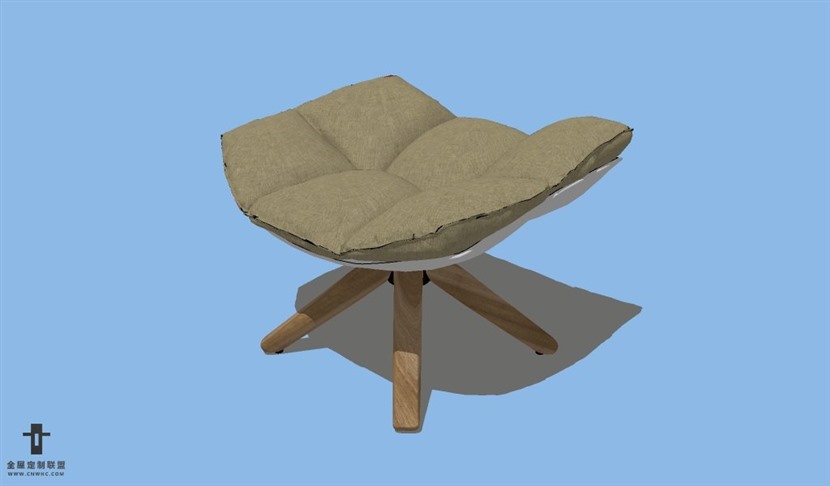 SketchUp草图大师家具脚蹬SU模型下载Footstool-023SKP模型