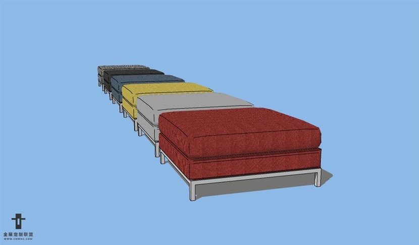 SketchUp草图大师家具脚蹬SU模型下载Footstool-026SKP模型