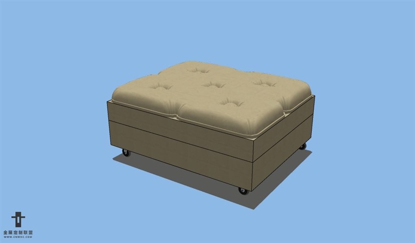 SketchUp草图大师家具脚蹬SU模型下载Footstool-043SKP模型