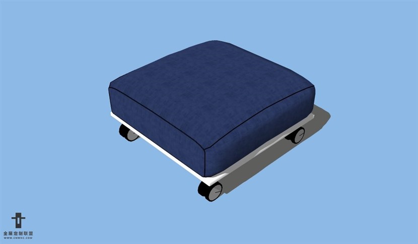 SketchUp草图大师家具脚蹬SU模型下载Footstool-048SKP模型