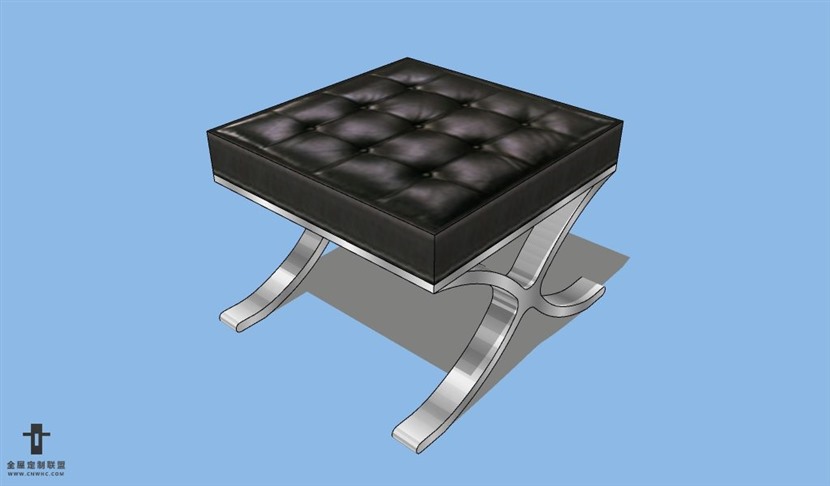 SketchUp草图大师家具脚蹬SU模型Footstool-050SKP模型