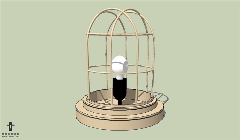 SketchUp草图大师台灯SU模型下载Lamp-001SKP模型