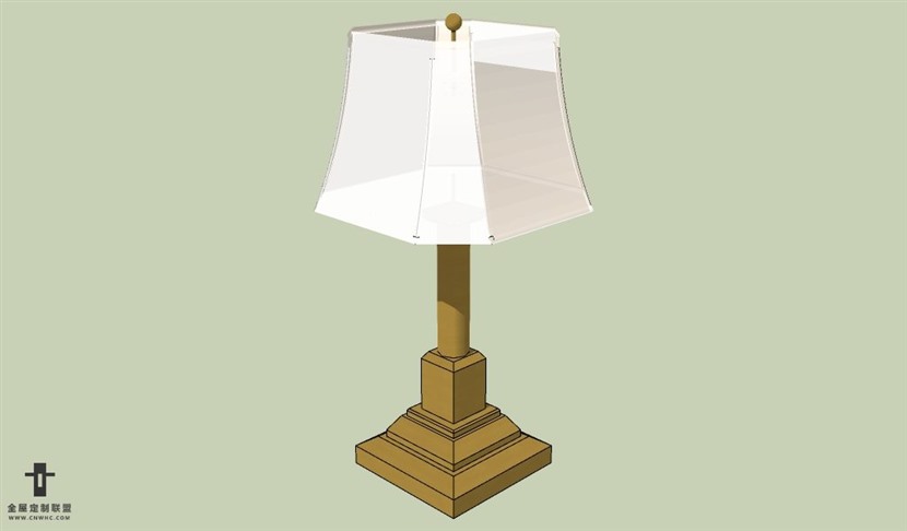 SketchUp草图大师欧式台灯SU模型下载Lamp-007SKP模型