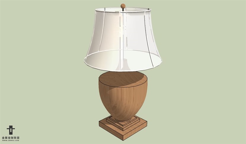 SketchUp草图大师欧式台灯SU模型下载Lamp-011SKP模型