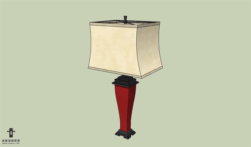 SketchUp草图大师欧式台灯SU模型下载Lamp-017SKP模型