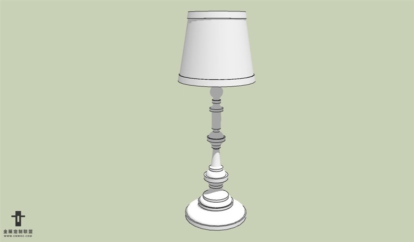 SketchUp草图大师欧式台灯SU模型下载Lamp-023SKP模型