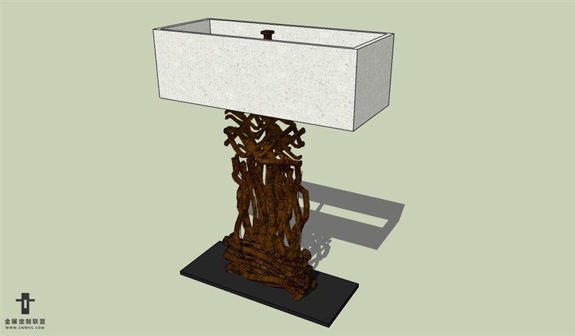 SketchUp草图大师台灯SU模型下载Lamp-056SKP模型