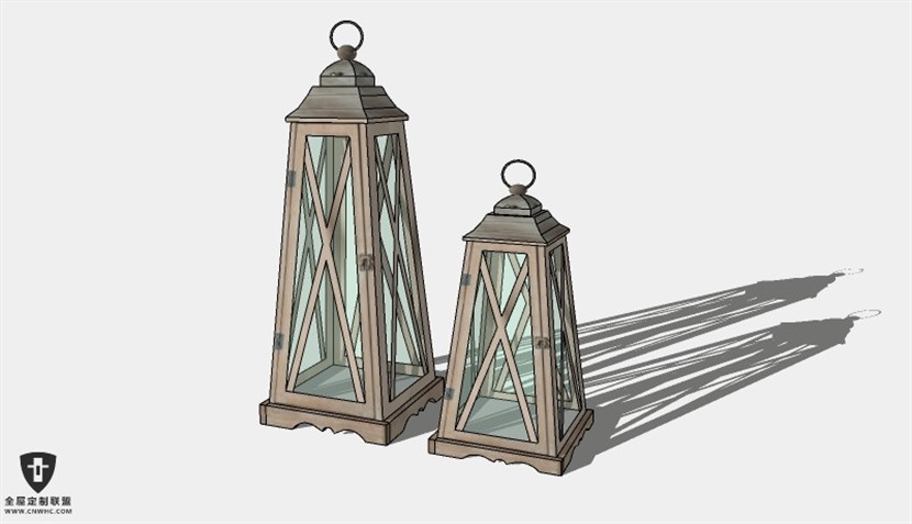 SketchUp草图大师天花灯Loft工业风灯具吊灯SU模型下载Loft-109SKP模型