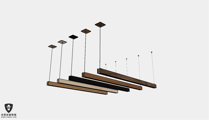 SketchUp草图大师天花灯Loft工业风灯具吊灯SU模型下载Loft-169SKP模型