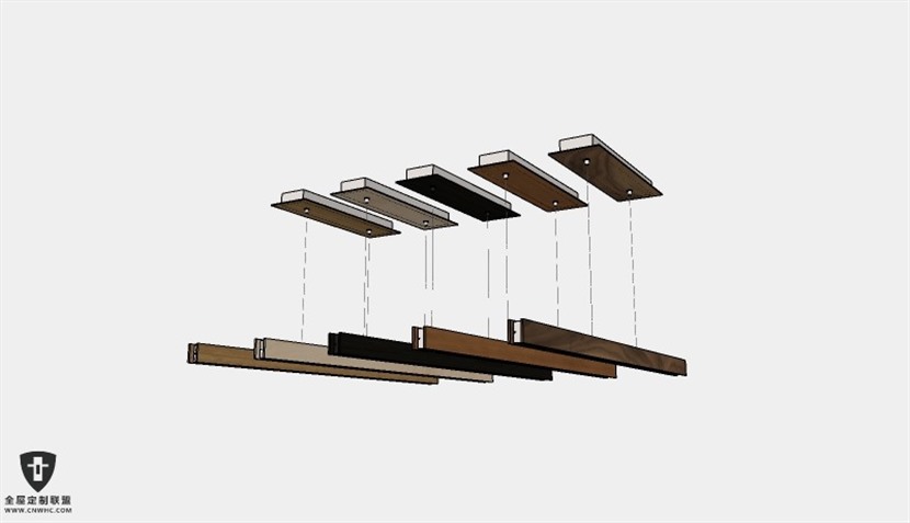 SketchUp草图大师天花灯Loft工业风灯具吊灯SU模型下载Loft-170SKP模型