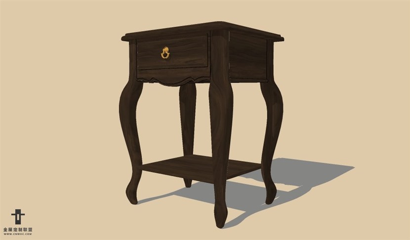 SketchUp草图大师欧式柜子床头柜SU模型下载Nightstand-003SKP模型